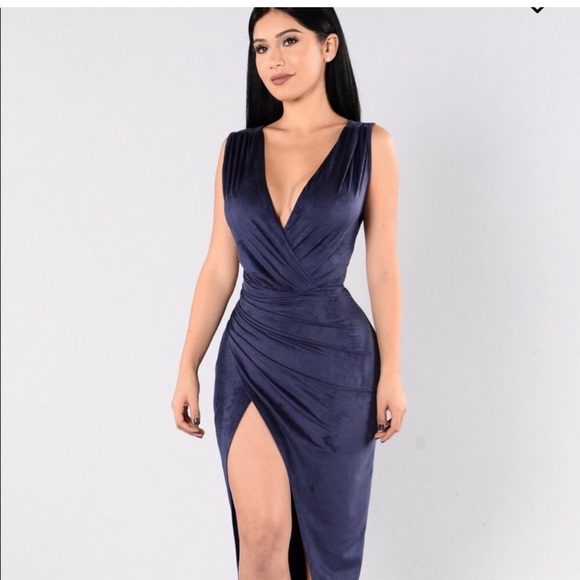Fashion Nova Dresses & Skirts - Navy Midi Dress